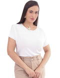 Blusa Feminina Modal com Decote Canoa