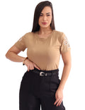 Blusa Feminina Básica com Renda Floral