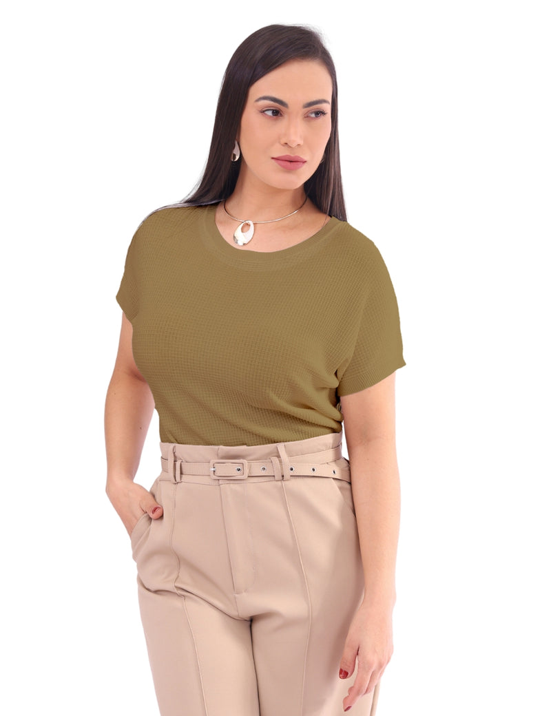 Blusa Feminina Modal com Decote Canoa