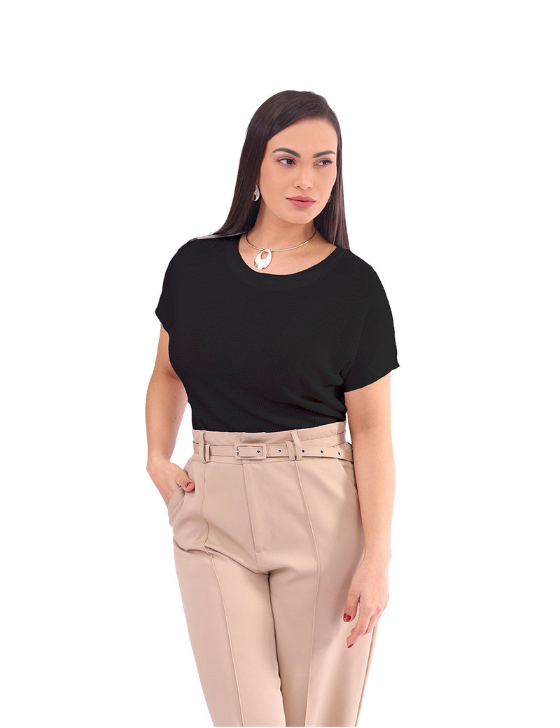 Blusa Feminina Modal com Decote Canoa